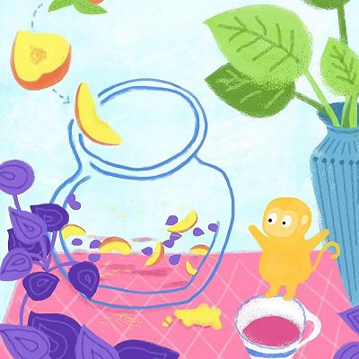 【手绘食谱】紫苏桃子姜 让夏日的味蕾急速分泌唾液 ~