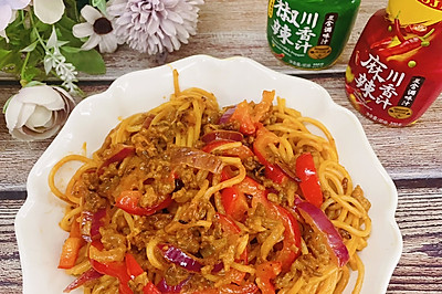椒辣肉末意面