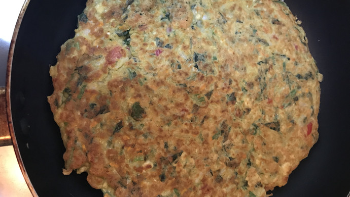 红薯叶鸡蛋煎饼