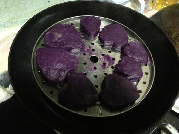 紫薯糯米糕（带红豆沙馅）
