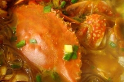 咖喱粉丝海蟹煲