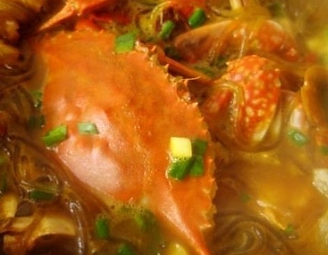 咖喱粉丝海蟹煲的做法
