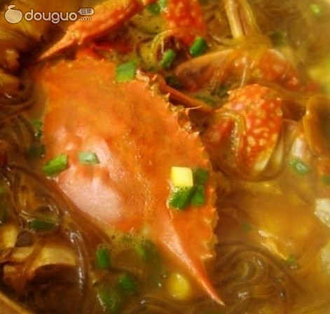 咖喱粉丝海蟹煲的做法