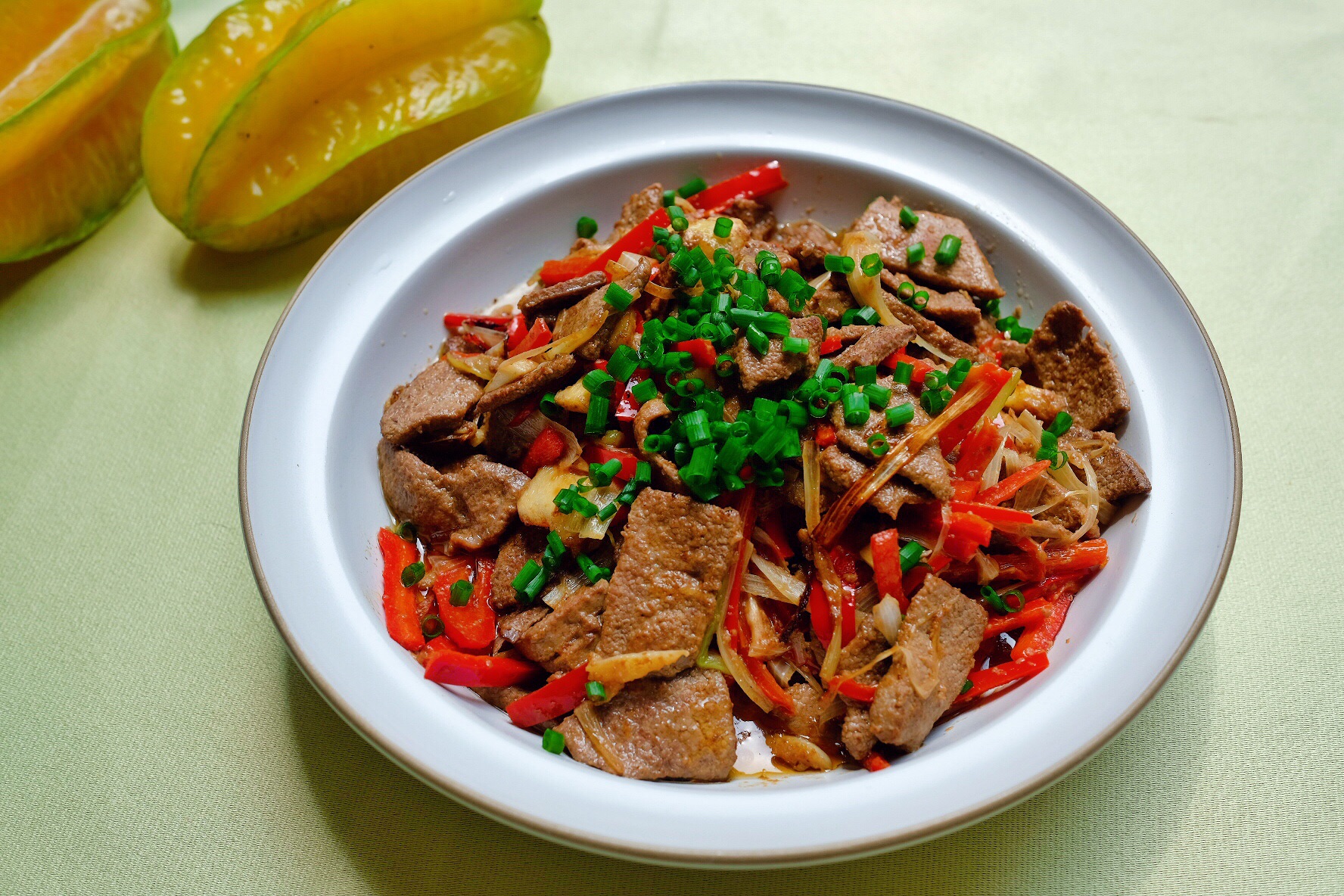 Stir fried pork liver