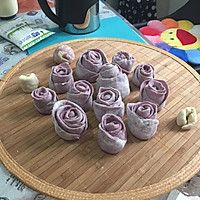 紫薯山药营养馒头（绣球，玫瑰花，双色）的做法图解14