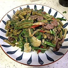 下饭的酸豆角炒牛肉，香菜炒牛肉鲜嫩秒炒牛肉