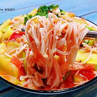 #刘畊宏女孩减脂饮食#番茄炒西葫芦金针菇的做法图解14