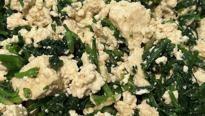 荠菜拌豆腐