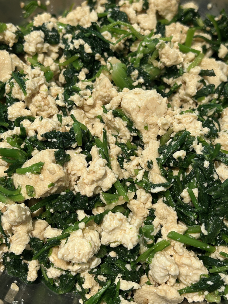 荠菜拌豆腐的做法