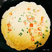 〖早餐〗番茄葱花鸡蛋饼+桂花山药的做法图解3