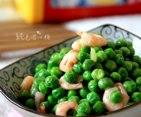 豌豆炒北极虾