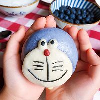 #硬核菜谱制作人#【奶香包】蓝胖子A梦的微笑的做法图解15