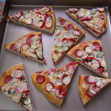 #2021趣味披萨组——芝香“食”趣#鸡肉肠仔秋葵披萨