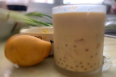 低糖奶香芒果西米露
