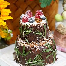 #2022双旦烘焙季-奇趣赛#巧克力树桩蛋糕