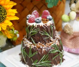 #2022双旦烘焙季-奇趣赛#巧克力树桩蛋糕的做法