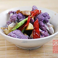 干煸紫花菜的做法图解10