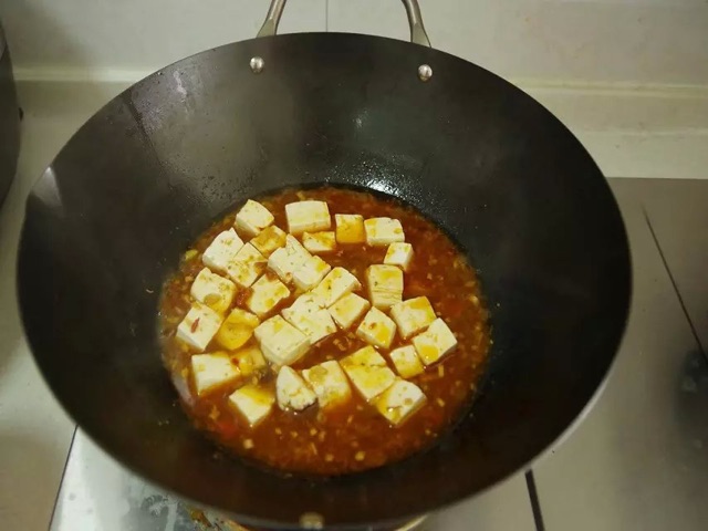 ＃金龙鱼外婆乡小榨菜籽油＃麻婆豆腐无肉版的做法图解7