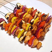 #爱乐甜夏日轻脂甜蜜#荤素结合的五彩鸡腿肉串（空气炸锅版）