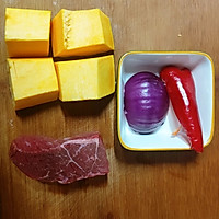 家常减脂菜之孜然南瓜炒牛肉的做法图解1