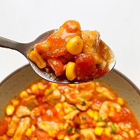 减脂10｜番茄玉米鸡胸肉的做法图解6