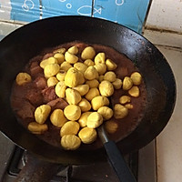 板栗红烧肉的做法图解4