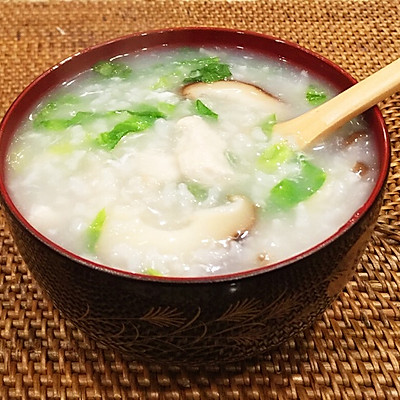 香菇滑鸡粥