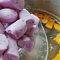 紫淮山红薯加奶糖水的做法图解10