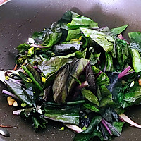 #醉于开拓新天地#蒜香紫油菜苔，冬天青菜中的扛把子的做法图解3