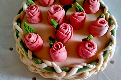 花样馒头，玫瑰花馒头，生日蛋糕馒头！