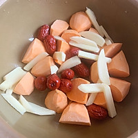 橙❤️橙意甜品盅：红薯汤圆红枣糖水的做法图解1