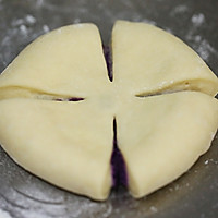 #网红美食我来做#送你一颗幸运心：四叶草紫薯心形面包的做法图解4