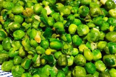 下酒好菜 葱香青豆