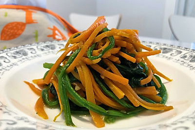 清炒菠菜胡萝卜