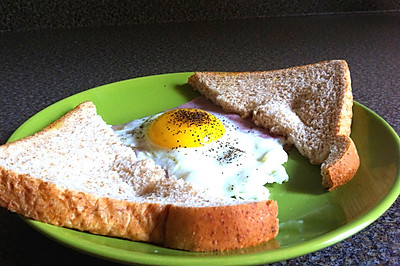 经典美式早餐——火腿鸡蛋