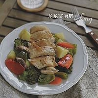 #豆果10周年生日快乐#【黑椒杂蔬鸡胸肉】的做法图解5