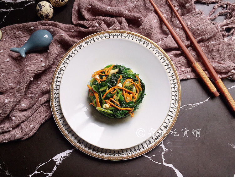 芥末拌菠菜的做法