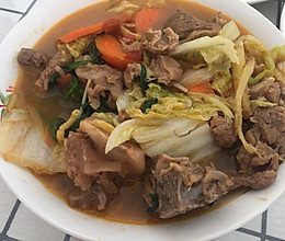 胡萝卜白菜炖羊肉的做法