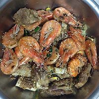 干锅排骨虾的做法图解4