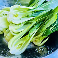 白灼香菇油菜的做法图解5