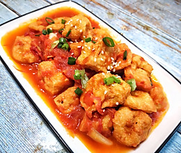 #餐桌上的春日限定#番茄焖豆腐泡，好吃低脂又开胃。的做法
