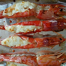 椒盐芝士焗阿根廷红虾