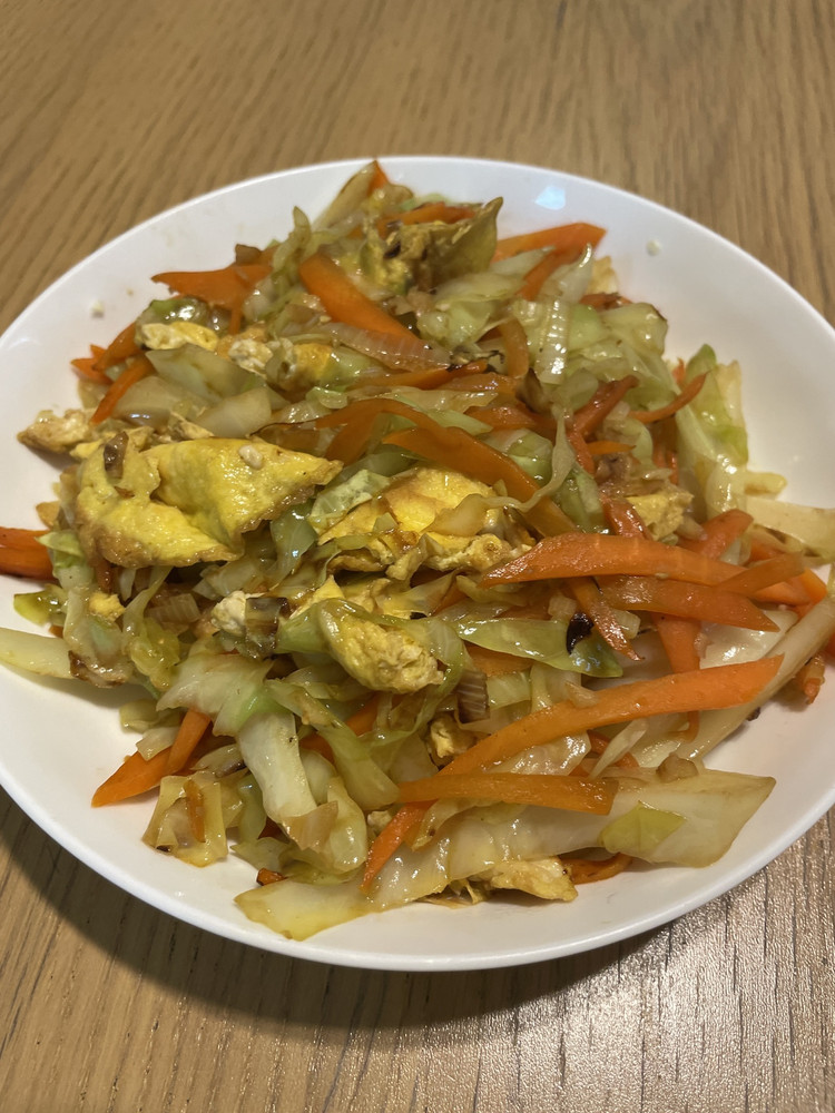鸡蛋胡萝卜圆白菜的做法