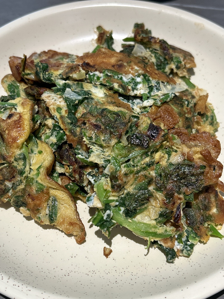 荠菜炒鸡蛋的做法