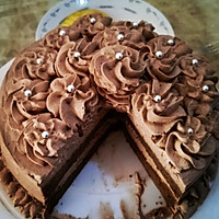 黑巧克力裱花蛋糕的做法图解8