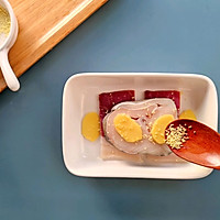 #宝宝的第一口辅食鱼#火腿肉蒸银鳕鱼的做法图解6