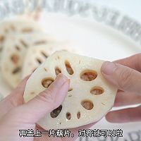 皮蛋鲜肉炸藕盒的做法图解9