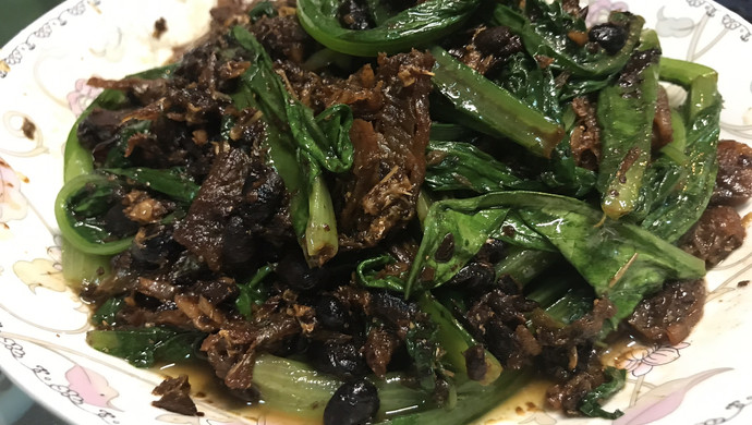 一看就会的快手菜豆豉鲮鱼油麦菜