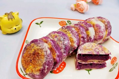 健康早餐：高纤维纸皮椰香紫薯小饼