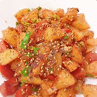 孜然火腿土豆丁的做法图解9